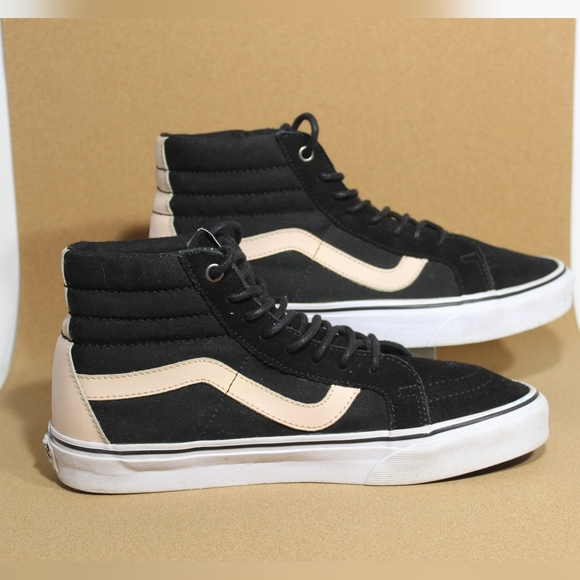 Vans Sk8-Hi reissue, black/veggie tan. EUC, men's 8 - Picture 2 of 14